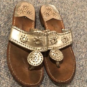 Classic Jack Rogers Gold Navajo Leather Sandal